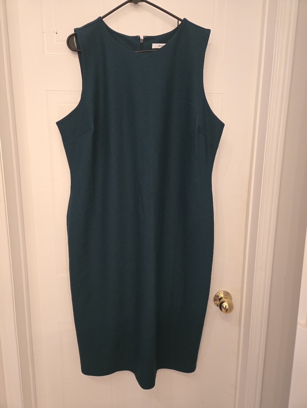 NWT Size 18 Rickis Sleeveless Midi Teal Sheath Fitted Dress